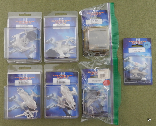 Minbari Warship lot x7 (Babylon 5 Wars 1st Edition)