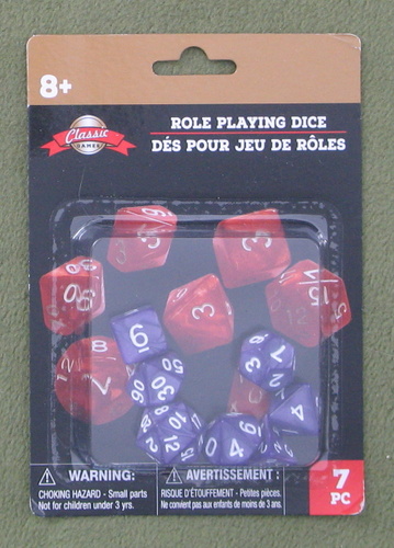 PURPLE Role Playing Polyhedral RPG Dice (7 dice)