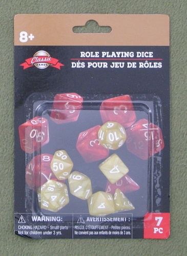 YELLOW Role Playing Polyhedral RPG Dice (7 dice)
