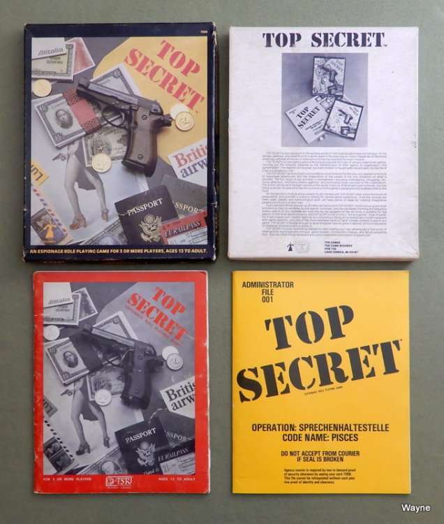 TOP SECRET: Espionage RPG (Classic Black Box) PLAY SET Roleplaying Game