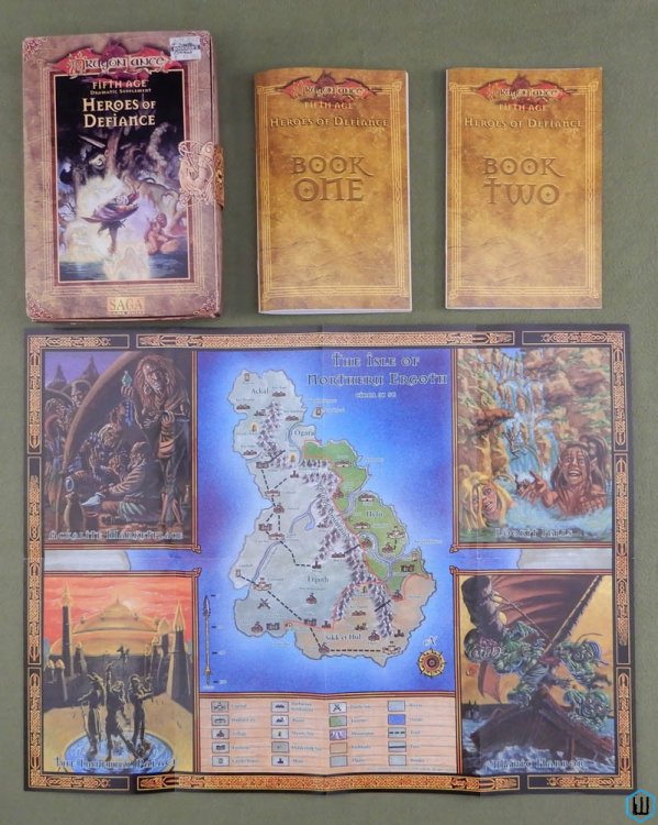 Heroes of Defiance (Dragonlance Fifth 5th Age SAGA System Rules) Box Set