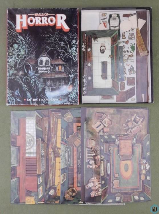 HALLS OF HORROR Gothic Floor Plans RPG Maps (Box Set)