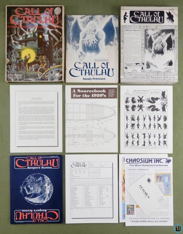 Call of Cthulhu (2nd Edition) RPG Box - WORN PLAY SET