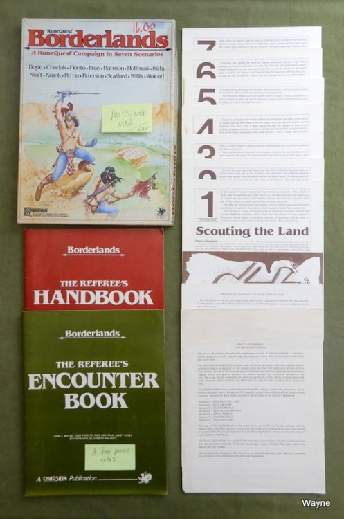 Borderlands: A Runequest RPG Campaign - MISSING MAP - WORN