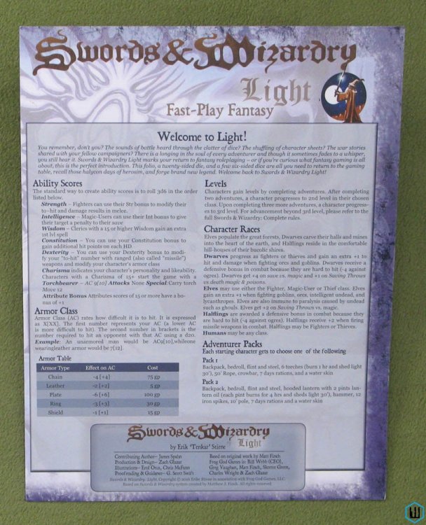 Swords & Wizardry Light: Fast Play Fantasy Folio OSR