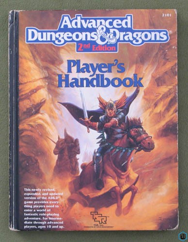 Player's Handbook - PLAY COPY (Advanced Dungeons Dragons 2nd Edition) TSR 2101
