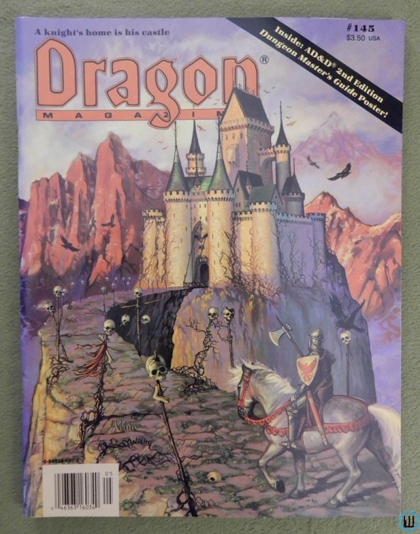 Dragon Magazine, Issue 145: Castles (x5) (w AD&D 2e DMG poster)