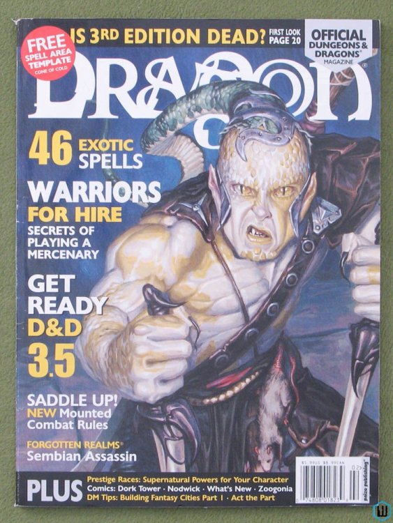 Dragon Magazine, Issue 304: Mercenaries (w Spell Template card)