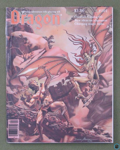 Dragon Magazine, Issue 101: Creature Catalog III; Gamma World battlesuits; Traveller clergy