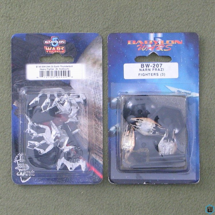 Earth Thunderbolt & Narn Frazi Fighters (Babylon 5 Wars 2nd Edition)