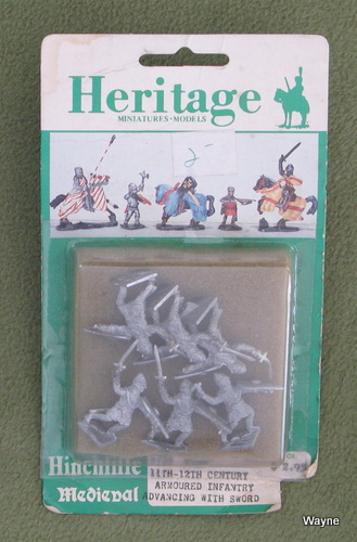 11th-12th Century Armoured Infantry Advancing with Sword (25mm Metal Miniatures: Heritage Hinchliffe Medieval)