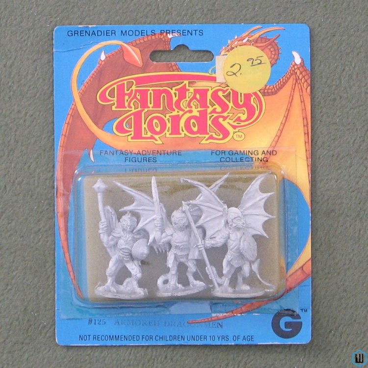 Fantasy Lords: ARMORED DRAGONMEN Grenadier #125 Metal Miniatures minis 1983