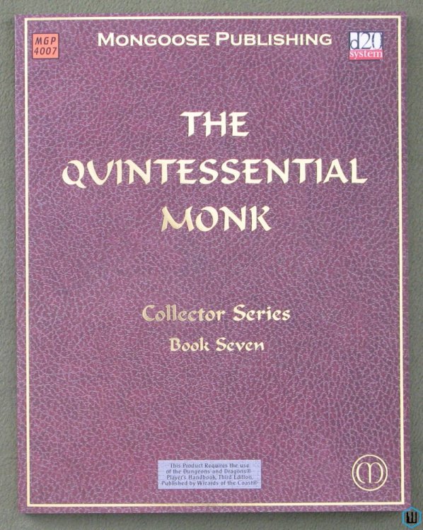 The Quintessential Monk (Dungeons & Dragons 3rd Edition D20 System) NICE