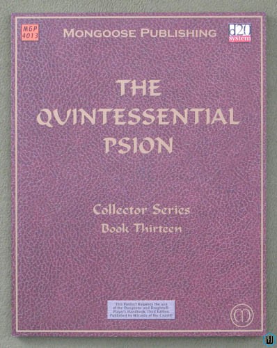 The Quintessential Psion (Dungeons & Dragons 3rd Edition D20 System) NICE