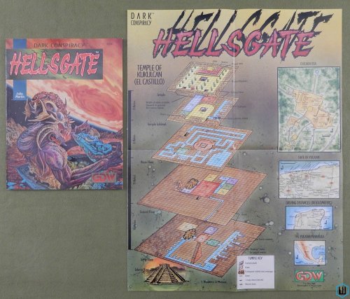Hellsgate (Dark Conspiracy RPG) w Poster Map