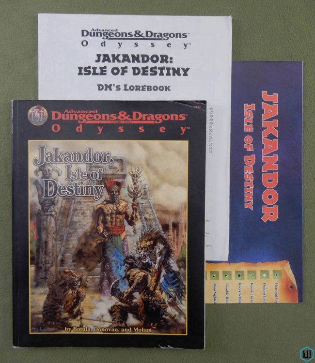 Jakandor, Isle of Destiny (Advanced Dungeons Dragons Odyssey) w Booklets/Map