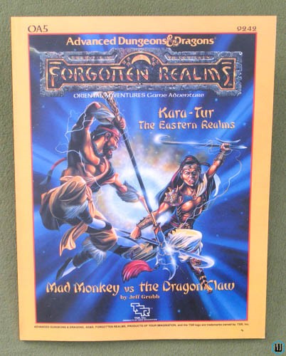 Mad Monkey vs Dragon Claw REPRINT (Advanced Dungeons Dragons: Forgotten Realms OA5)