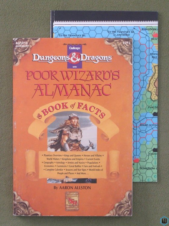 Poor Wizard's Almanac & Book of Facts (Dungeons Dragons Challenger Series) w Map