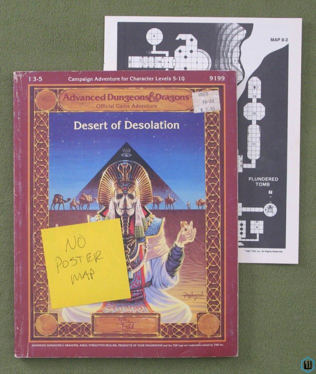 Desert of Desolation - NO POSTER MAP (Advanced Dungeons Dragons I3-5)