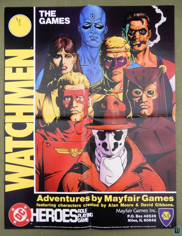 WATCHMEN POSTER: DC Heroes RPG Promo Retailer Poster