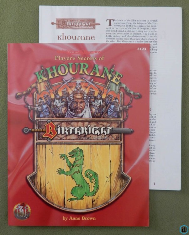 Player's Secrets of Khourane (Advanced Dungeons Dragons Birthright)