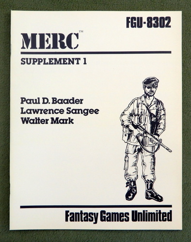 MERC: Supplement 1 (RPG Sourcebook)