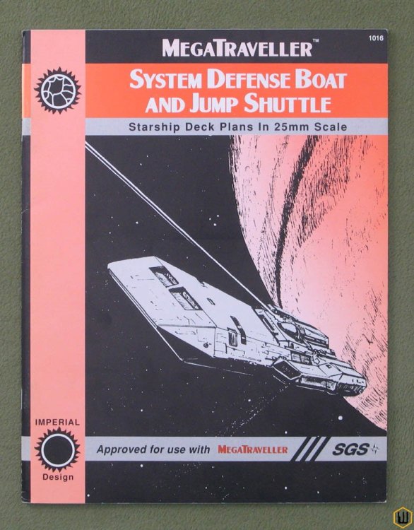System Defense Boat and Jump Shuttle (Traveller Megatraveller RPG)