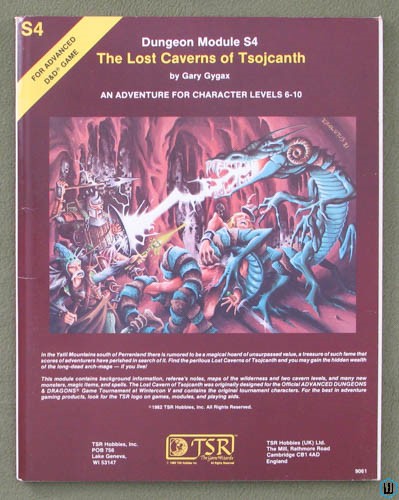 Lost Caverns of Tsojcanth (Advanced Dungeons & Dragons S4) Original 1982 edition