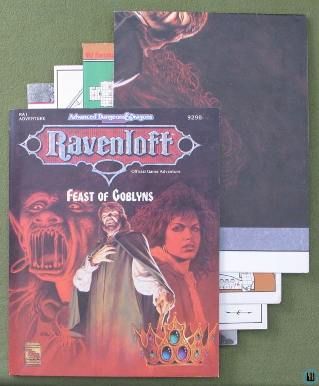 Feast of Goblyns (Advanced Dungeons Dragons Ravenloft RA1) w Map & Poster
