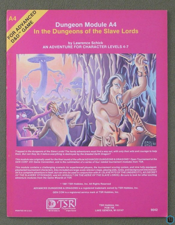 In the Dungeons of the Slave Lords (Advanced Dungeons Dragons A4) Original 1981