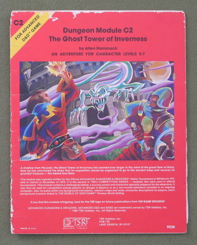 Ghost Tower of Inverness - PLAY COPY (Advanced Dungeons & Dragons C2) TSR 9038