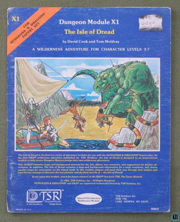 The Isle of Dread (Dungeons Dragons Module X1) - PLAY COPY