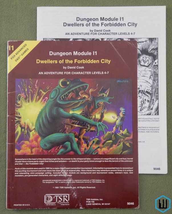 Dwellers of the Forbidden City - PLAY COPY (Advanced Dungeons Dragons module I1)
