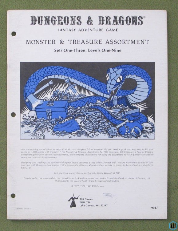 Monster & Treasure Assortment: Set One-Three: Levels One-Nine (Dungeons Dragons)