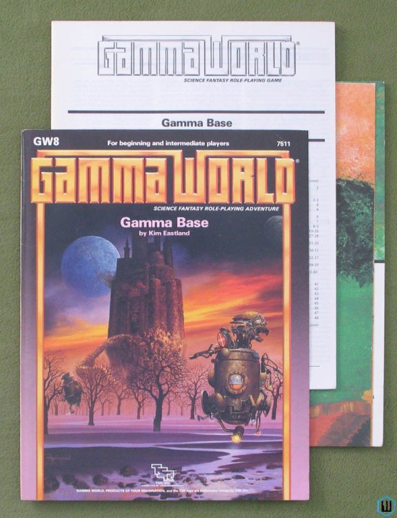 Gamma Base (Gamma World Module GW8) Original 1987 edition w Poster Map