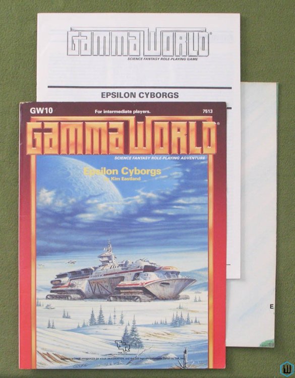 Epsilon Cyborgs (Gamma World RPG Module GW10) Original 1987 edition w Poster Map