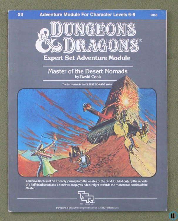 Master of the Desert Nomads (Dungeons Dragons X4) Original 1983 edition