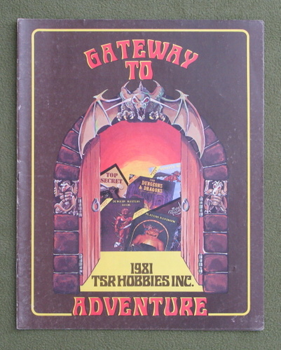 Gateway to Adventure (TSR 1981 Brown Catalog / Catalogue) - 2ND PRINT