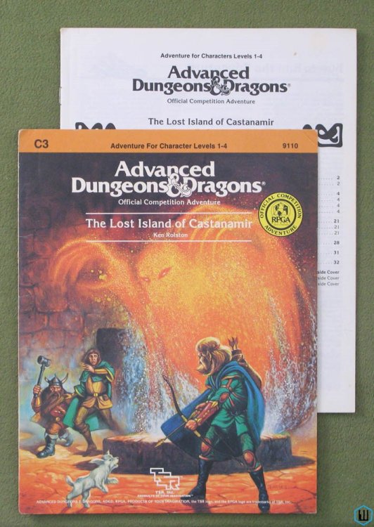 Lost Island of Castanamir (Advanced Dungeons Dragons RPGA C3) Original 1984 edition