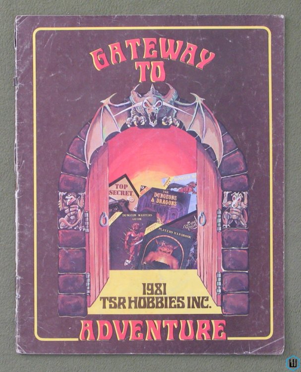 Gateway to Adventure (TSR 1981 Brown Catalog / Catalogue) - 2ND PRINT