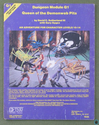 Queen of Demonweb Pits (Advanced Dungeons Dragons Q1) - PLAY COPY