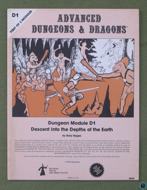 Descent Into the Depths of the Earth (Advanced Dungeons Dragons D1)