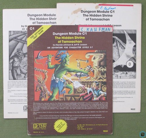 Hidden Shrine of Tamoachan (Advanced Dungeons Dragons C1) Original 1981 edition