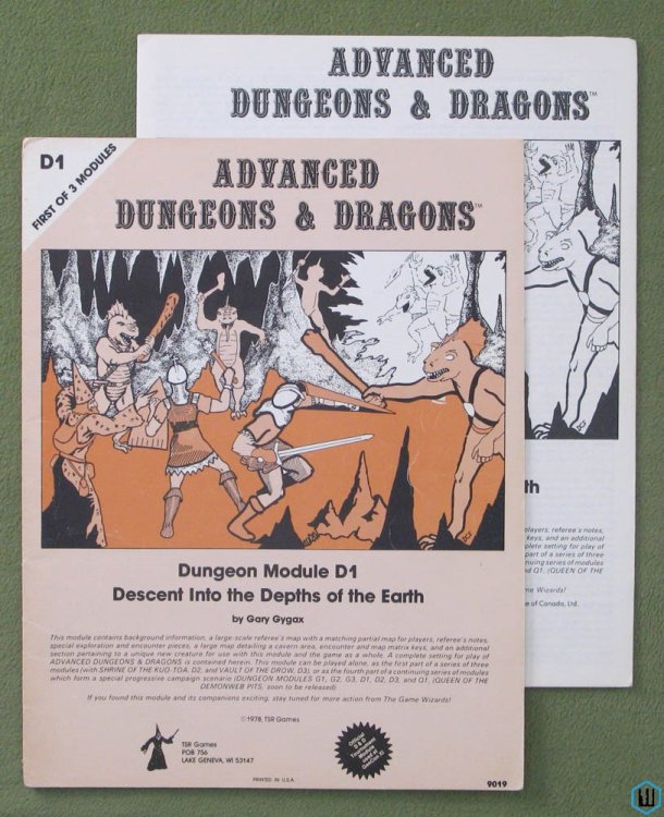 Descent Into the Depths of the Earth (Advanced Dungeons Dragons D1)