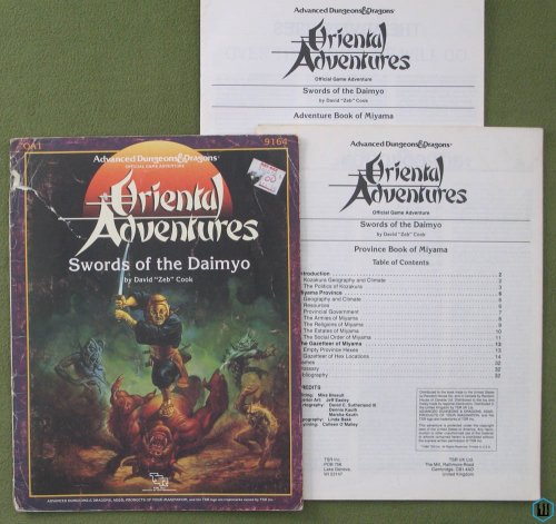 Swords of the Daimyo - NO MAP (Advanced Dungeons Dragons Oriental Adventures)
