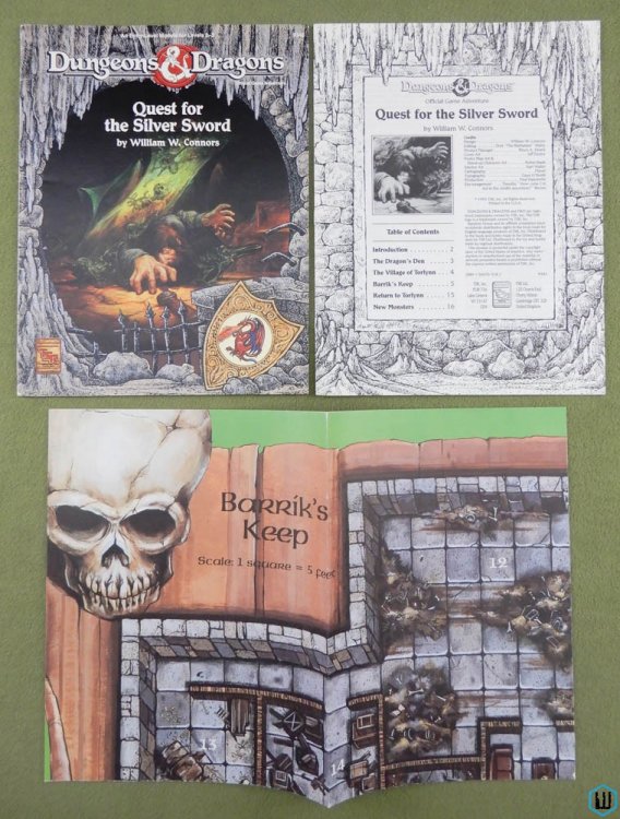 Quest for the Silver Sword (Dungeons and Dragons) - NO STAND-UPS / BACK COVER