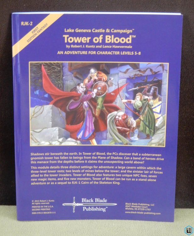 Tower of Blood (Dungeons Dragons) Robert Kuntz