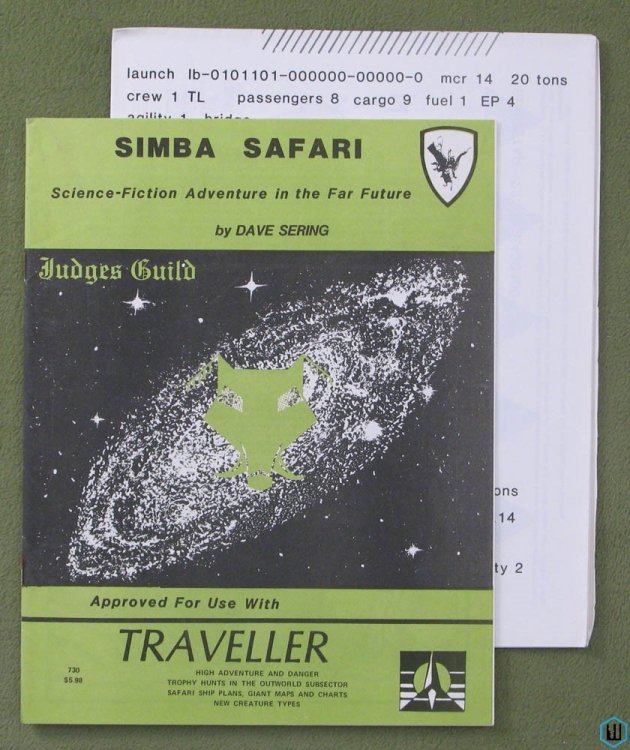 Simba Safari (Traveller RPG Adventure) w Map