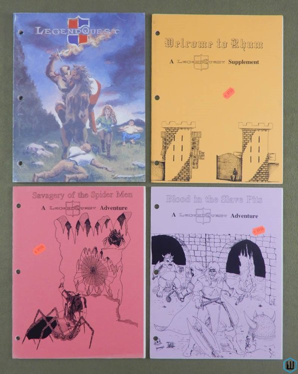 LegendQuest RPG: 4 book lot set - Rulebook + 3 Adventures & Supplements