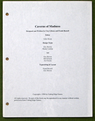 Caverns of Madness (Badlands RPG)